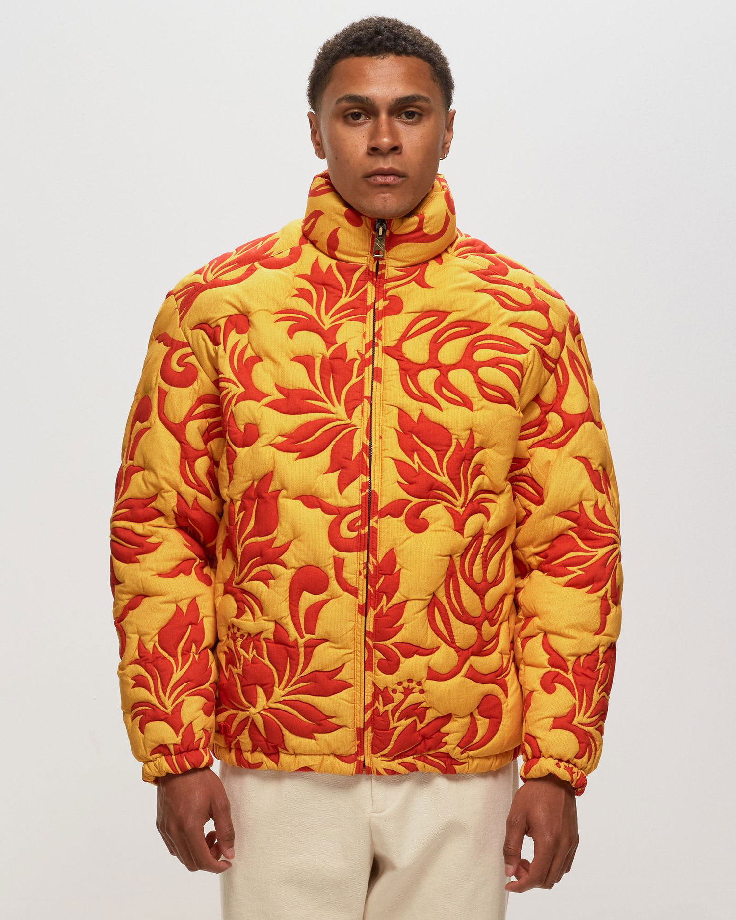 Prešívaná bunda ERL ERL Printed Quilted Puffer Jacket S Žltá | ERL06C001, 1
