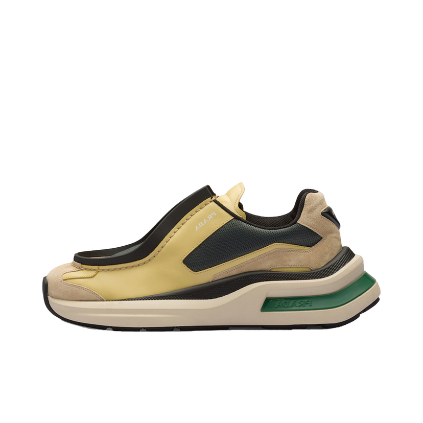 Tenisky a topánky Prada Brushed Leather Bike Fabric Suede "Vanilla Anthracite Green" Béžová | 2EG424_3LNN_F03M3