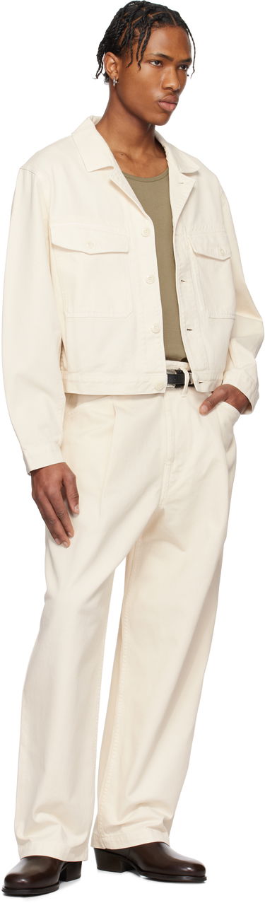 Nohavice LEMAIRE Lemaire Pleated Workwear Pants Biela | PA1201 LD1034, 4
