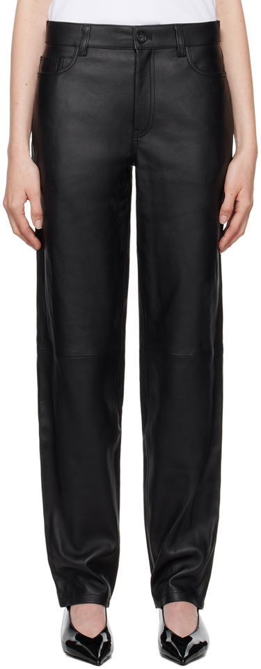 Nohavice TOTEME TOTEME Five-Pocket Leather Pants Čierna | 244-WRB0229-LE0083, 0