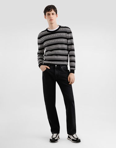 Sveter Dolce & Gabbana Dolce & Gabbana Silk Crew-Neck Pullover with Logo Čierna | GXX02TJBSN4N0004, 1