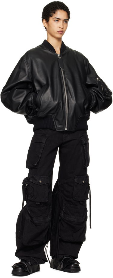 Bomber bunda The Attico The Attico Anja Leather Bomber Jacket Čierna | 250WCB00004 LBT128AA, 3