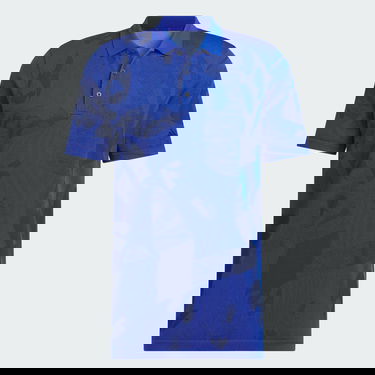 Polo tričko adidas Performance Blue Patterned Knitted Polo Shirt Modrá | IW6697, 2