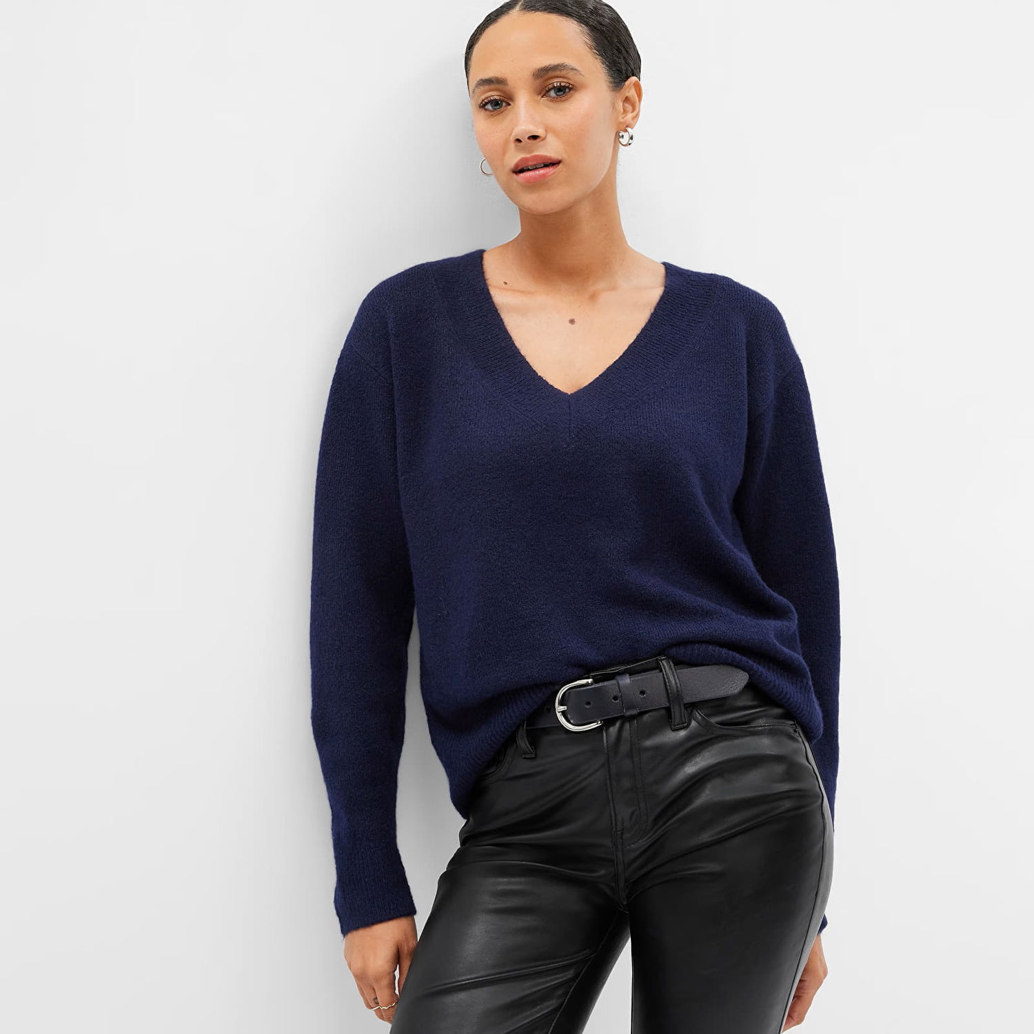 Sveter GAP Sweater V Neck Sweater Navy Uniform S Čierna | 750656-03, 0