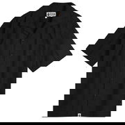 A Bathing Ape Embroidery Open Collar Short Sleeve Shirt, Size Large