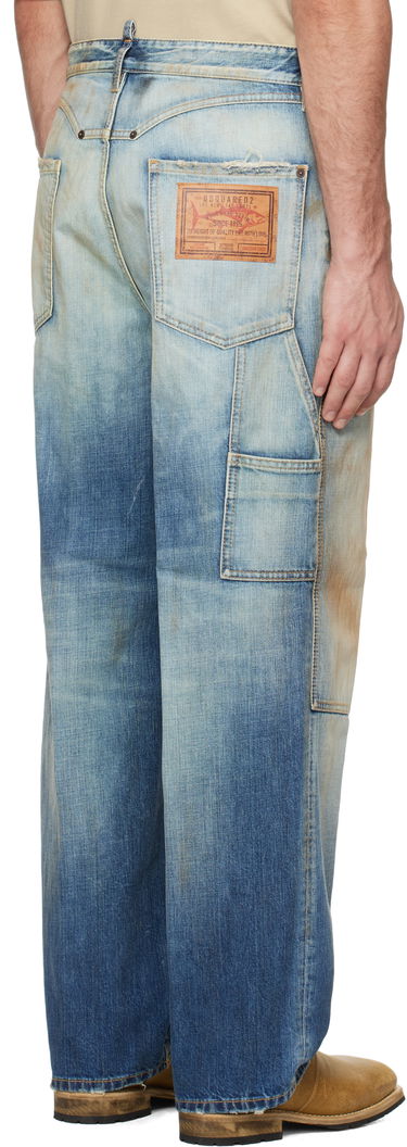 Džínsy DSQUARED2 Dsquared2 Loose Carpenter Jeans Modrá | S74LB1667_S30309, 2