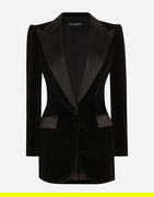 Single-breasted Velvet Tuxedo Jacket
