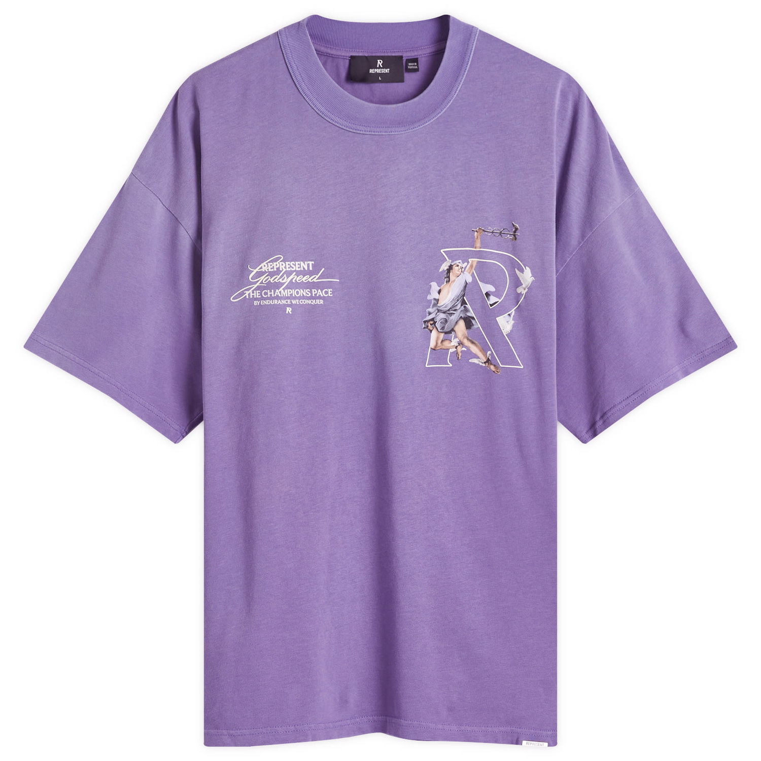 Tričko Represent Clo Hermes T-Shirt Fialová | MLM4228-057, 0