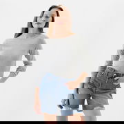 Top Longsleeve Bateau Neck Modal Top Grey