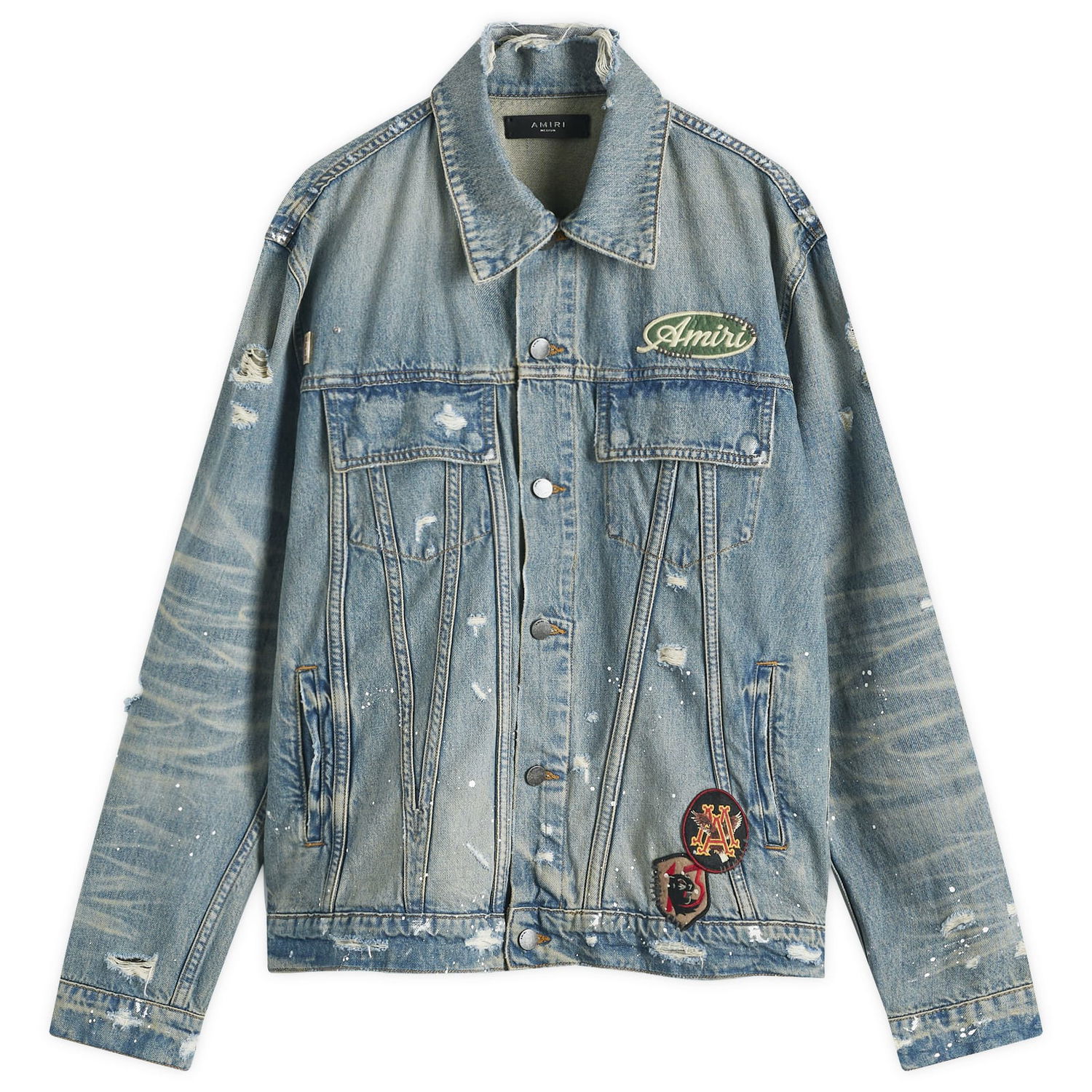 Bunda AMIRI Amiri Vintage Pegasus Trucker Jacket, Size Large Modrá | AMDNTR1019-406, 0