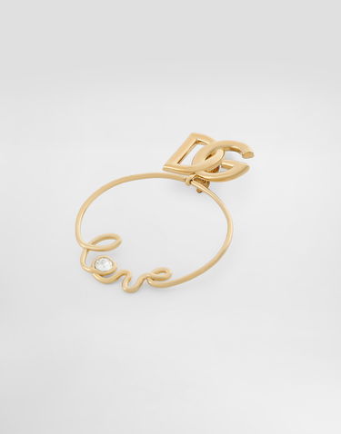 Náušnice Dolce & Gabbana Dolce & Gabbana Clip-on 'love' Earrings with DG Logo Metalická | WEP2L8W1111ZOO00, 3