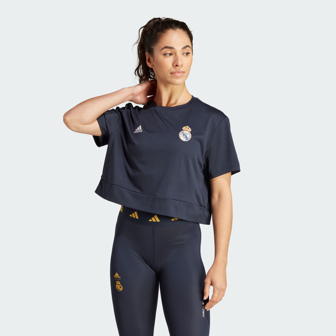 Tričko adidas Originals Real Madrid Crop Tee Navy | IJ9667, 0