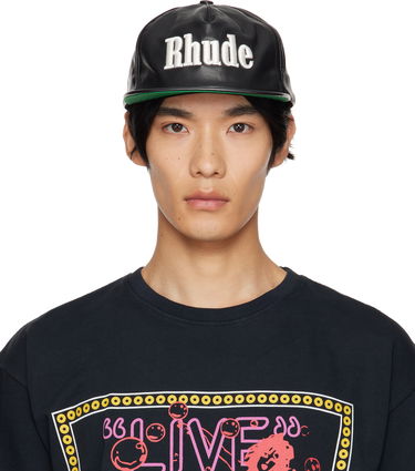 Šiltovka Rhude Rhude Logo Leather Cap Čierna | RHPF25HA01459, 0