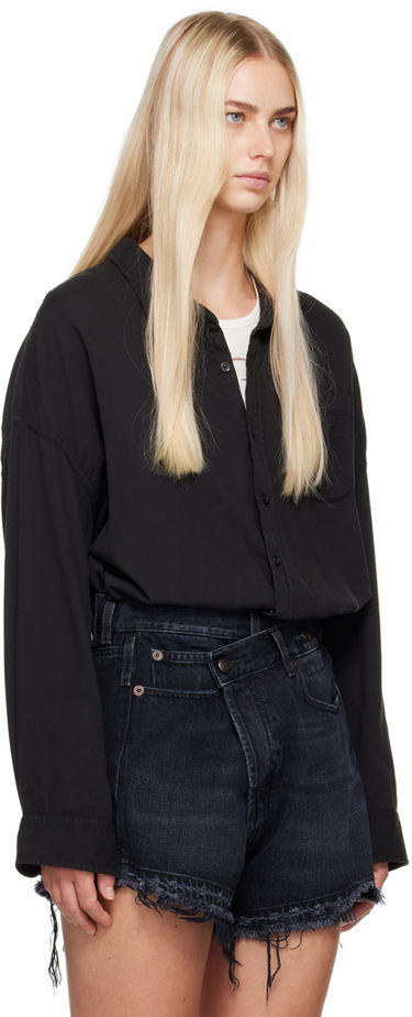 Košeľa R13 R13 Crossover Bubble Shirt Čierna | R13WR269-R380B, 1