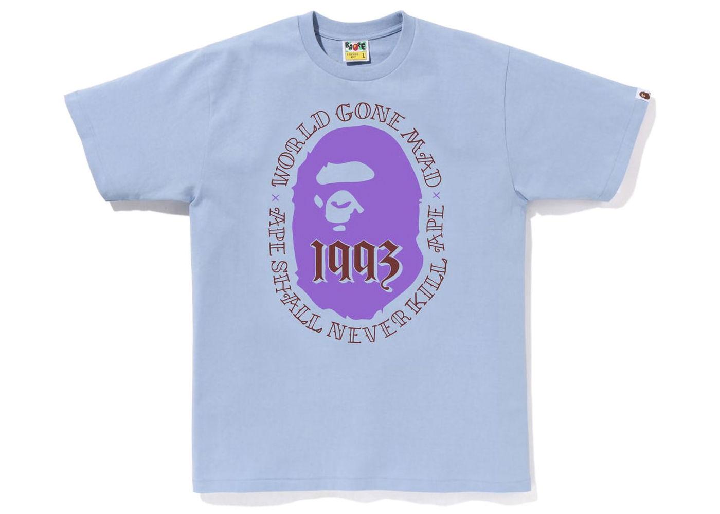 Tričko BAPE Ape Head 1993 Tee Modrá | 1J30-110-075, 0