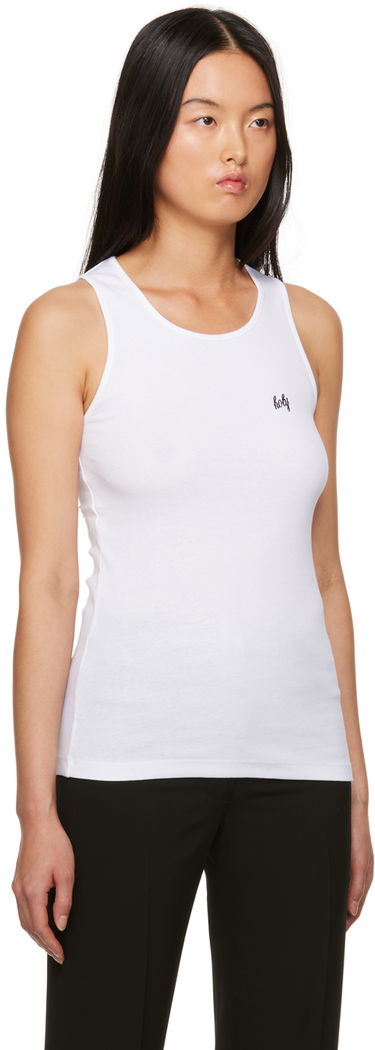 Tielko Ann Demeulemeester Slim-Fit Tank Top Biela | 2302-W-JTO01-23-FA045-001, 1