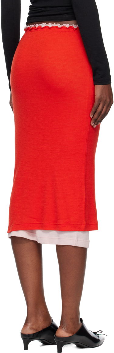 Sukňa Jil Sander Double Layer Midi Skirt Červená | J40FV0116_J20226, 2