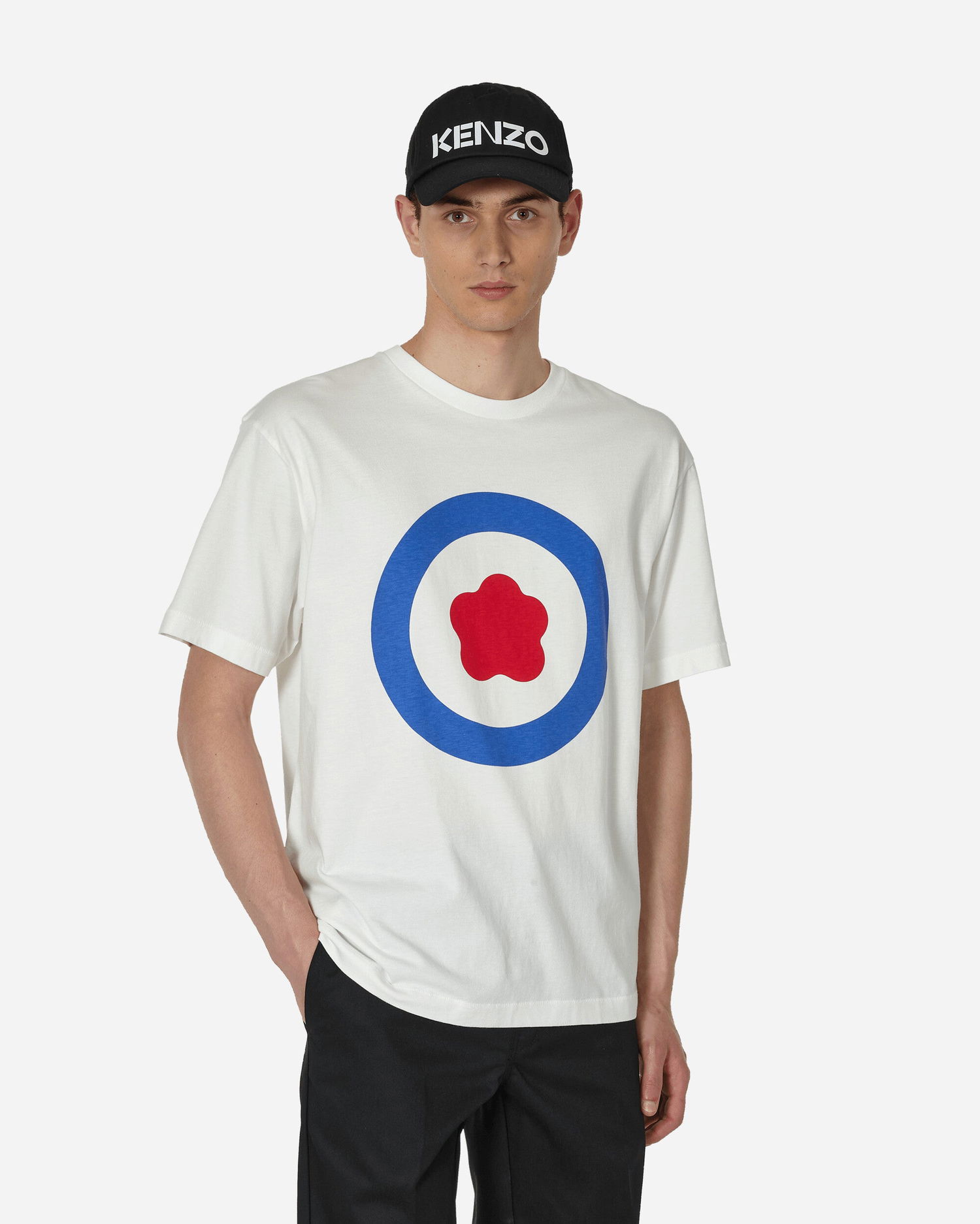 Tričko KENZO Oversize Target T-Shirt Biela | FD65TS1114SG 02, 0