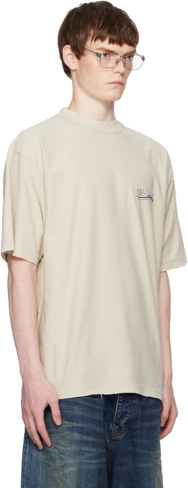 Tričko Balenciaga Balenciaga Political Campaign Inside-Out T-Shirt Béžová | 830247TSVF38573, 1