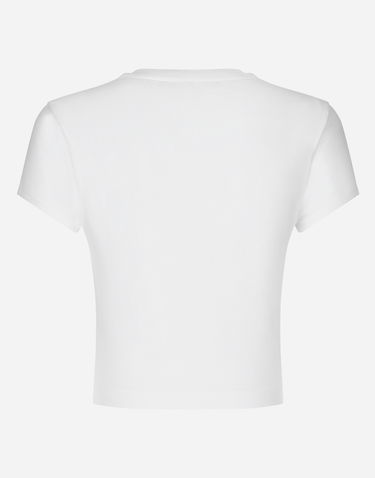 Tričko Dolce & Gabbana Short T-shirt With Dg Logo Biela | F8U48ZFU7EQW0800, 1