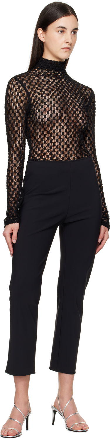 Nohavice Róhe Róhe Cigarette Scuba Trousers Čierna | 414-30-166, 3