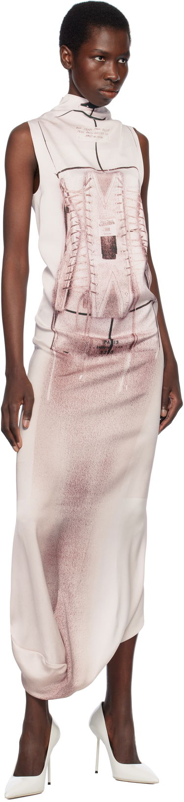 Šaty Jean Paul Gaultier Jean Paul Gaultier Draped Trompe-L'œil Corset Maxi Dress Ružová | 25/34-F-RO409I-C590-260100, 3