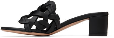 Tenisky a topánky Gianvito Rossi Amalfi Woven Leather Heeled Sandals Čierna | G10025-45RIC-CLN, 2