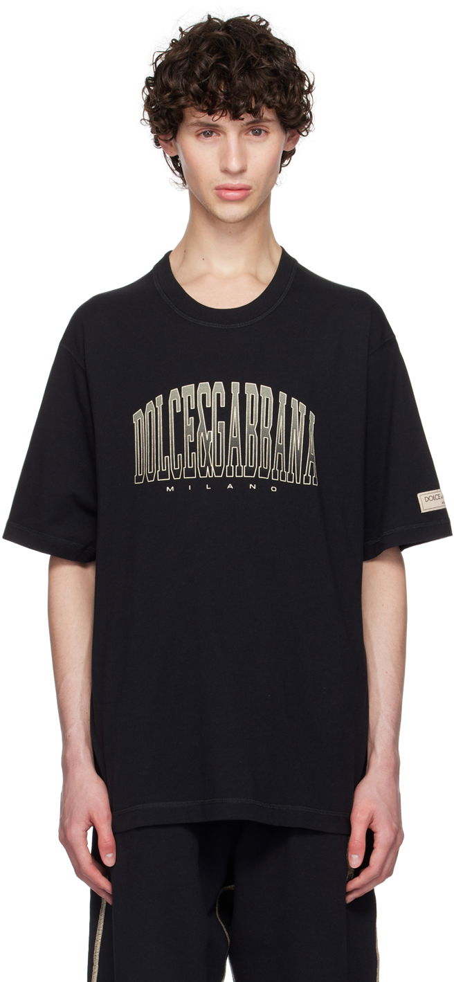 Tričko Dolce & Gabbana Dolce&Gabbana Logo Print T-Shirt Čierna | G8PN9TG7NWT, 0