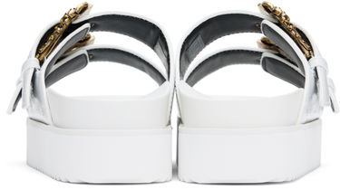 Tenisky a topánky Versace Versace Jeans Couture Baroque Buckle Arizona Flat Sandals Biela | E78VA3SM1_EZS539, 1
