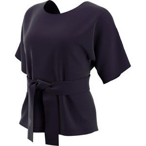 Tričko Nike Studio Short Sleeve Wrap Top Navy | AR6367-080