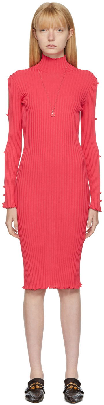 Šaty Bottega Veneta Rib Knit Dancer Dress Ružová | 670662 V1DO0, 0
