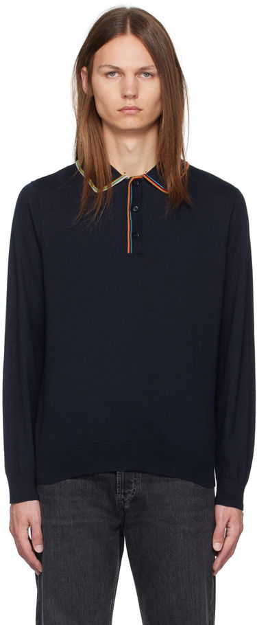 Sveter Paul Smith Paul Smith Signature Stripe Long Sleeve Polo Navy | M1R-271Y-N02419-49, 0