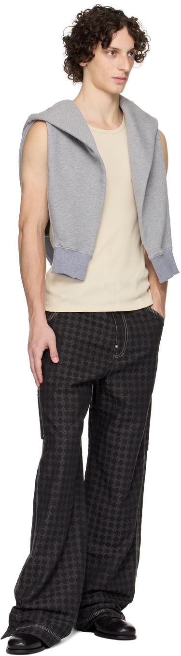 Tielko AMIRI AMIRI MA Tonal Ribbed Tank Top Béžová | AMJYTT1006, 3
