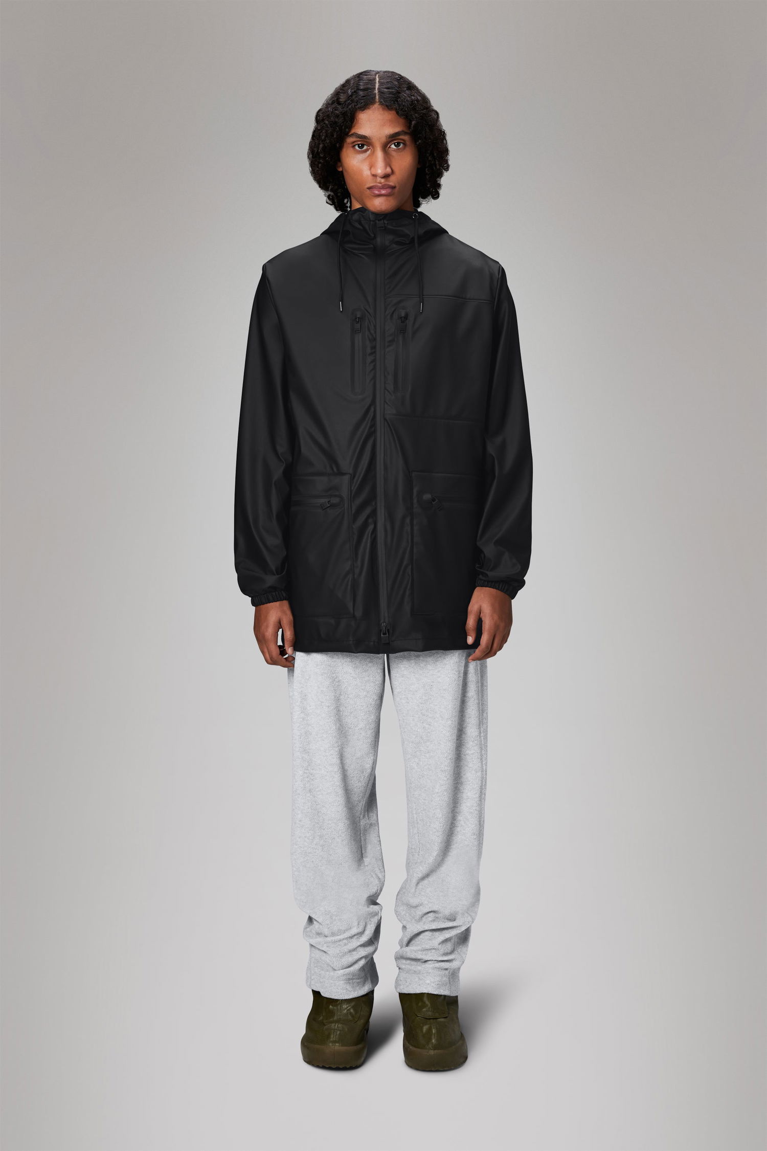 Parka Rains Cargo Long Jacket Čierna | 12060\01, 1
