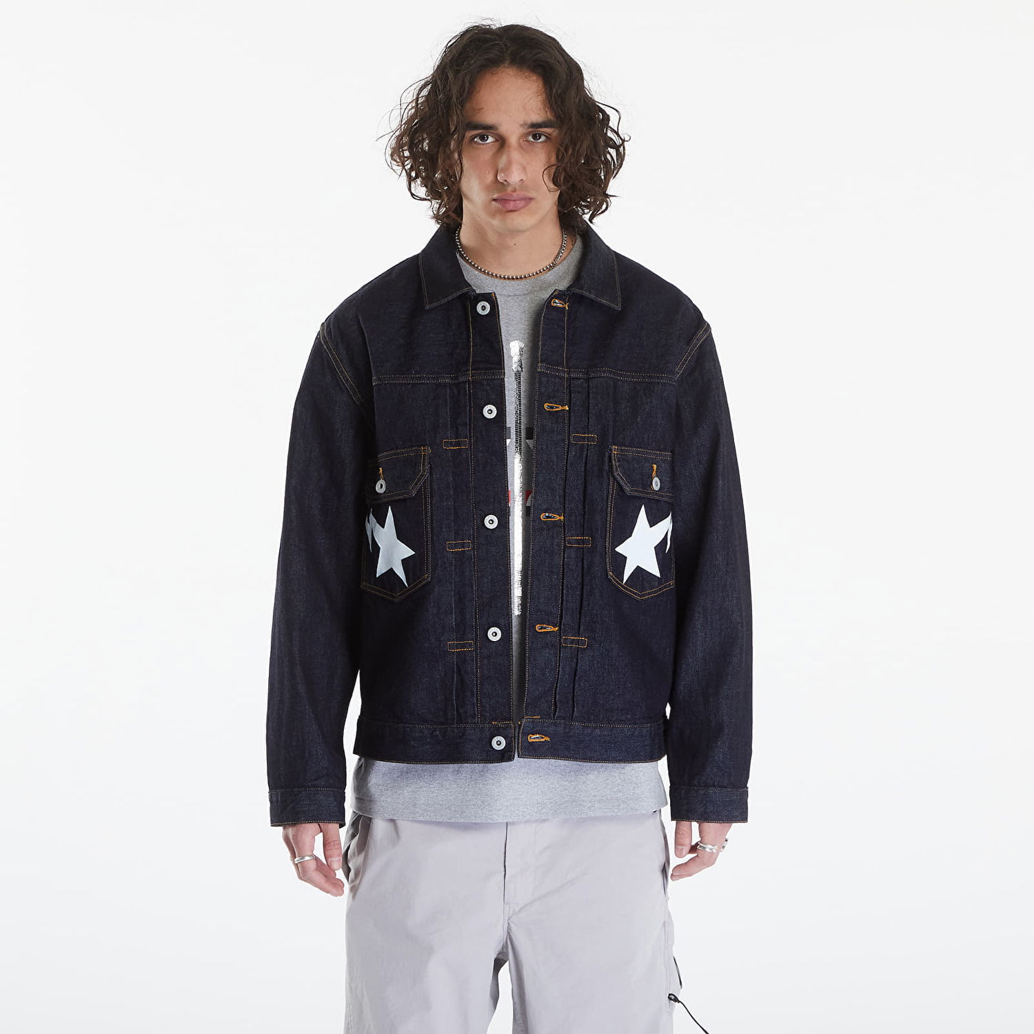 Bunda BAPE A BATHING APE Sta Denim Jacket Type-02 Navy Blue Navy | 001LJK301002M ING, 0