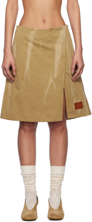 Sukňa Acne Studios Acne Studios Twill Midi Wrap Skirt Béžová | AF0507-, 0