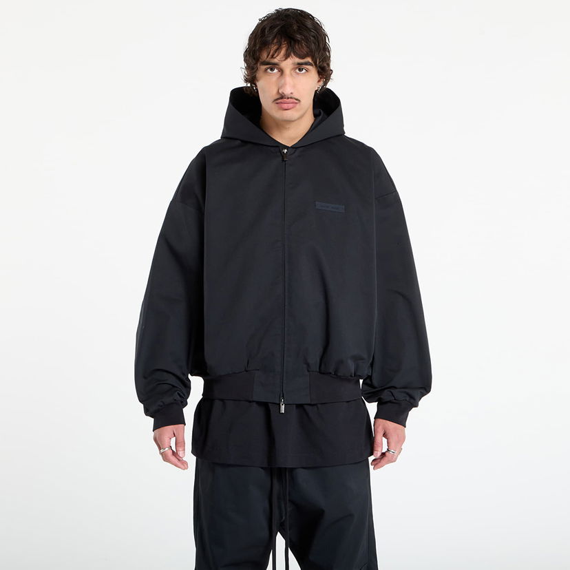 Mikina Fear of God Fear of God Essentials Poly Cotton Twill Hoodie Čierna | 202SP258020F-861