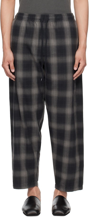 Nohavice Neighborhood Neighborhood Check Easy Trousers Čierna | 251TSNH-PTM03, 0