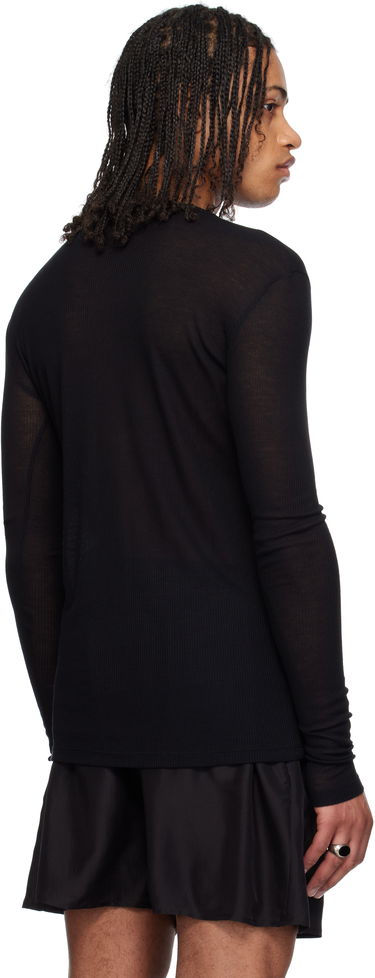 Sveter Ann Demeulemeester Ann Demeulemeester Greg Slim Fit Long Sleeve T-Shirt Čierna | 2510-M-JTS12-FA570-099, 2