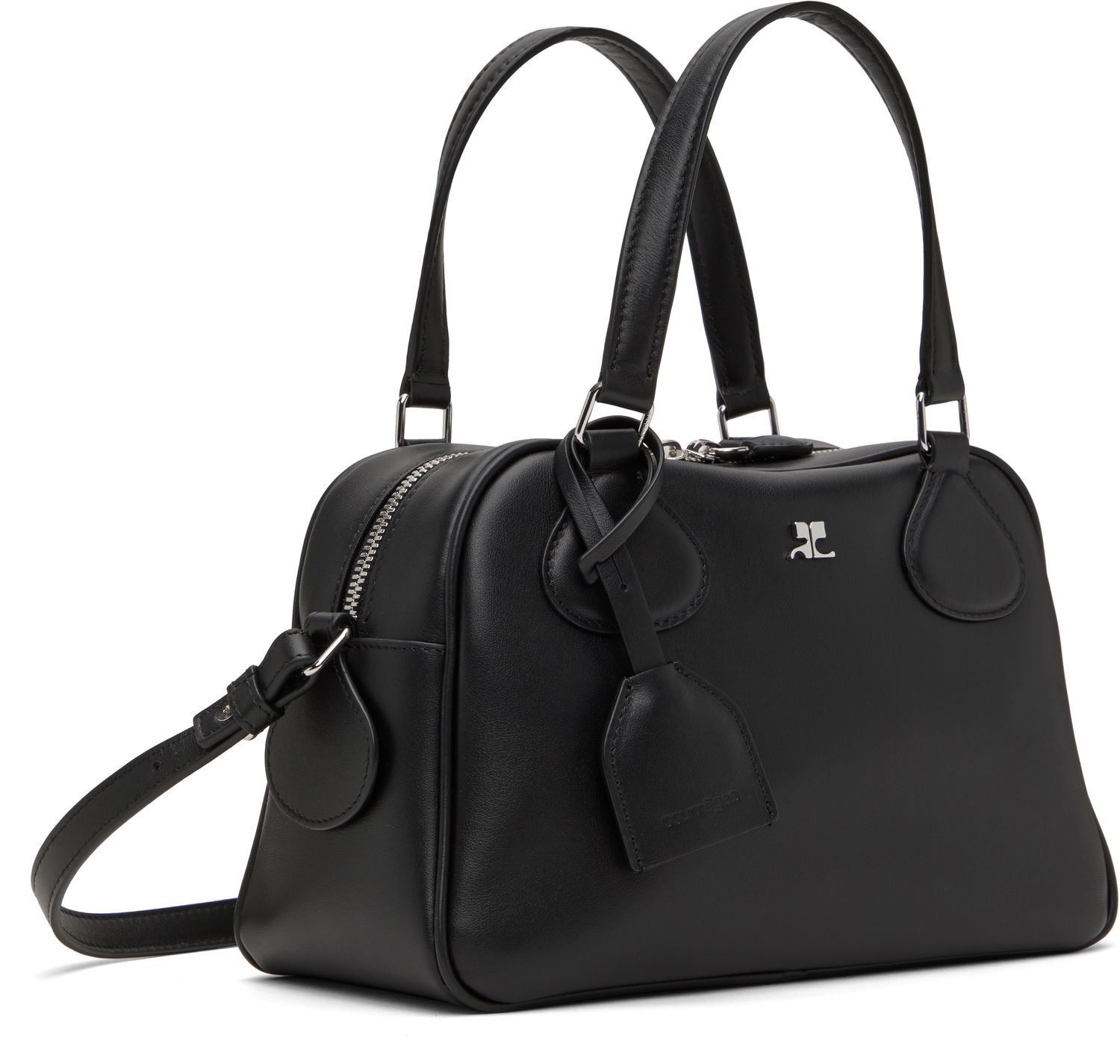 Kabelka Courrèges Studded Leather Bowling Bag Čierna | 324GSA133CR0065, 1