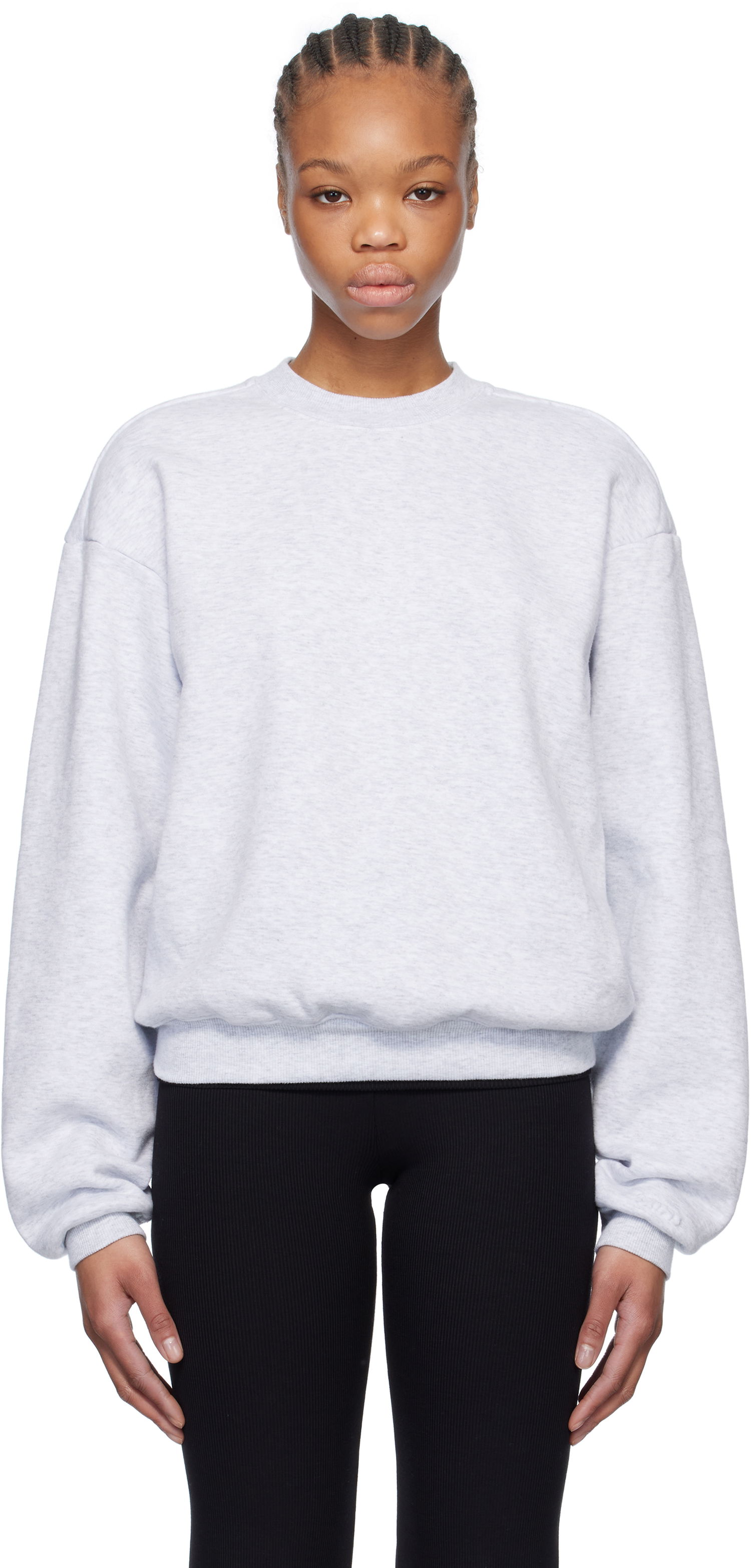 Sveter SKIMS SKIMS Fleece Classic Crewneck Sweatshirt Šedá | PL-PLO-8367W, 0
