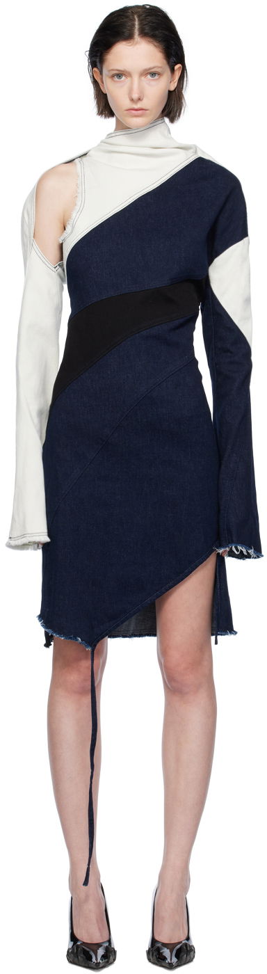 Šaty Ottolinger Ottolinger Asymmetric Denim Minidress Modrá | 1704311, 0