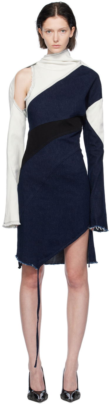 Šaty Ottolinger Ottolinger Asymmetric Denim Minidress Modrá | 1704311, 0