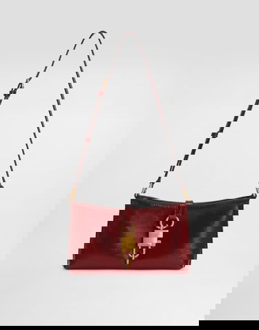 Taška cez rameno Dolce & Gabbana Glossy Lock Shoulder Bag in Calfskin Vínová | BB7891AZ00083028, 2