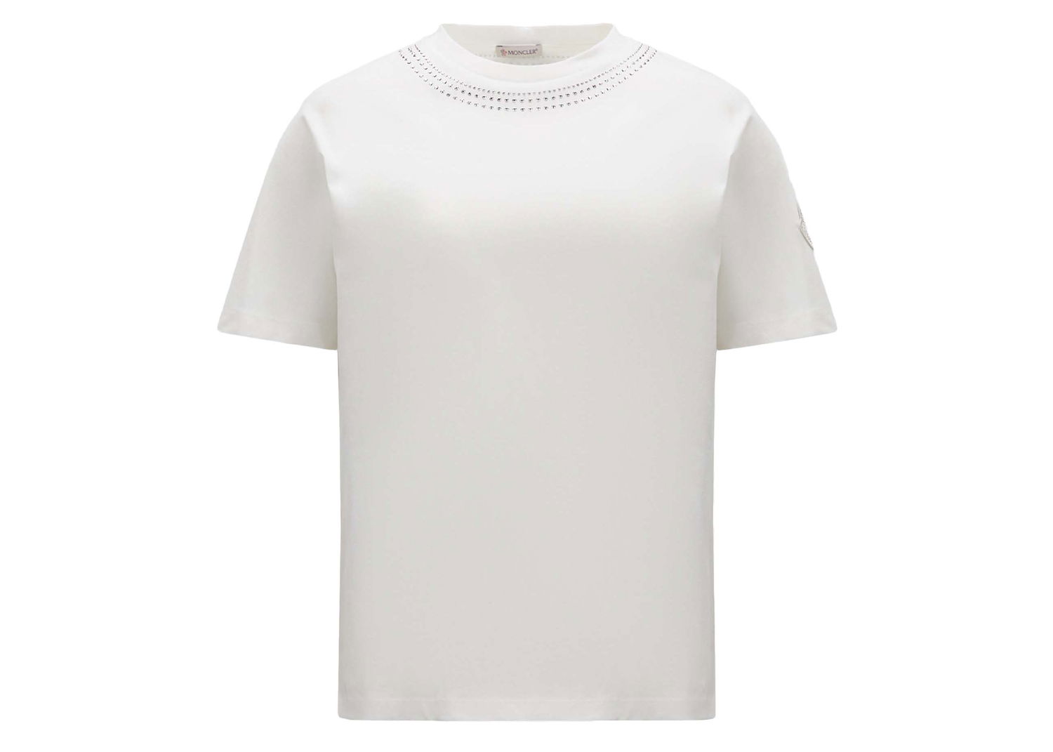 Tričko Moncler Crystal Encrusted T-Shirt Biela | I20938C00015829HP033, 0
