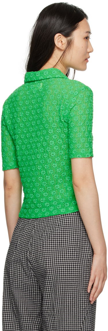 Polo tričko YMC Floral Polo Zelené | Q2WAP, 2