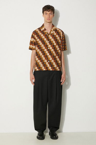 Košeľa Awake NY Awake NY A Print Camp Relaxed Shirt Hnedá | SP24.TP005, 1