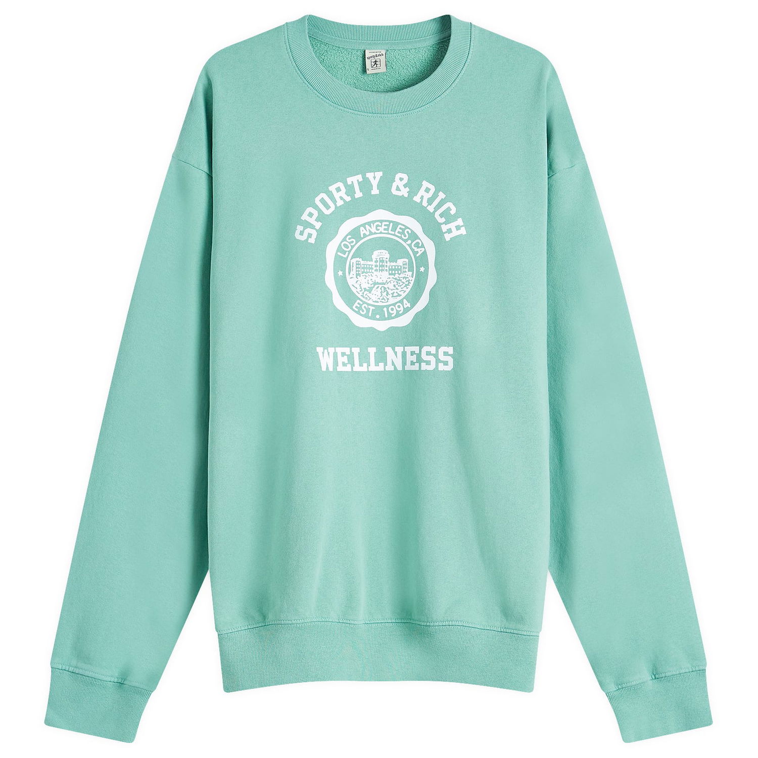Mikina Sporty & Rich Emlbem Sweatshirt Tyrkysová | WS067S409EA-313, 0