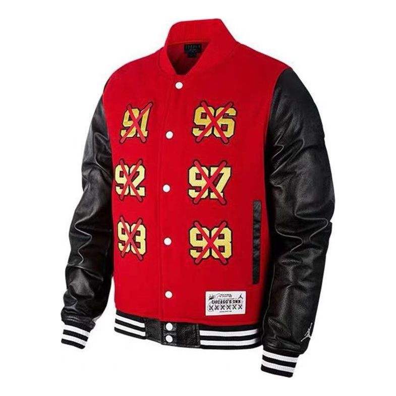 Bomber bunda Jordan Air Jordan Six Crowns Baseball Jacket Červená | BQ5166-657