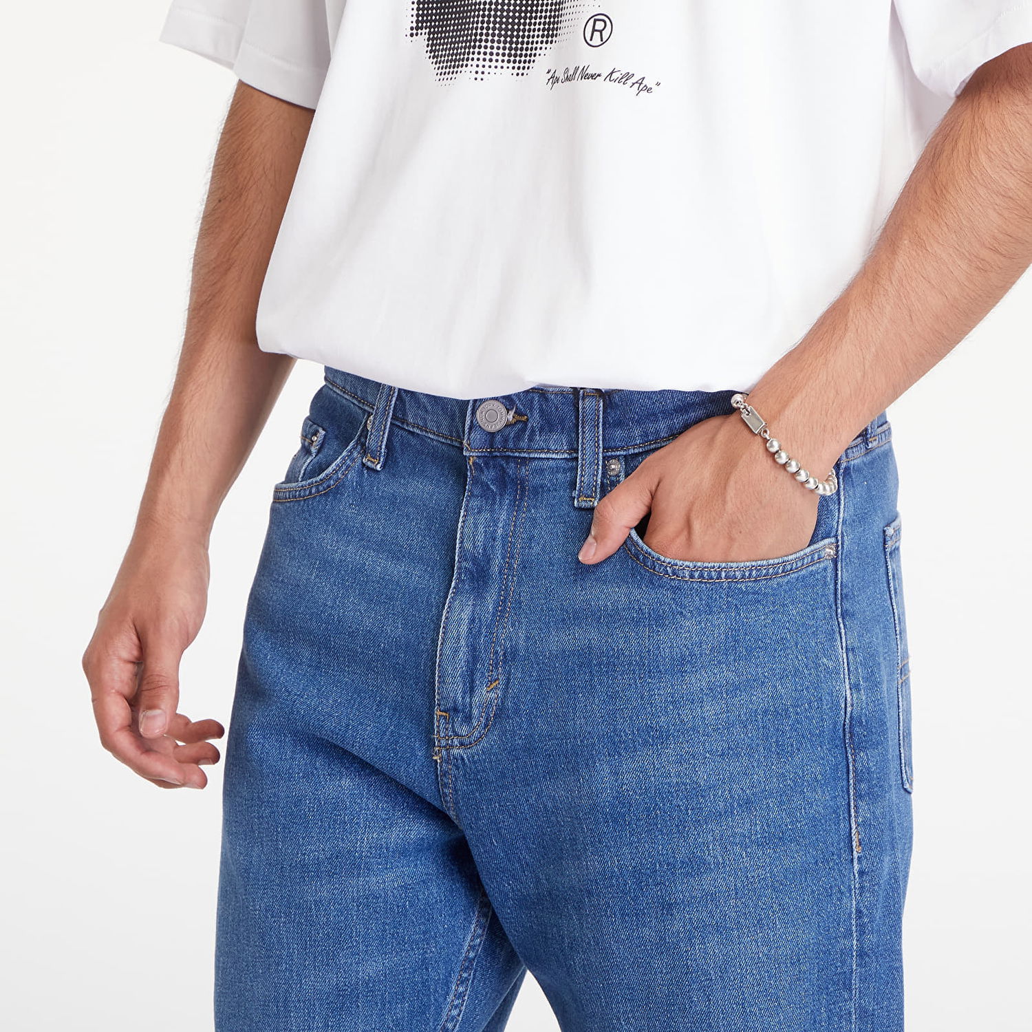 Džínsy Tommy Hilfiger Dad Regular Tapered Jeans Denim Medium Modrá | DM0DM20176 1A5, 1